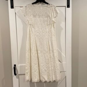 White rehearsal dinner dress